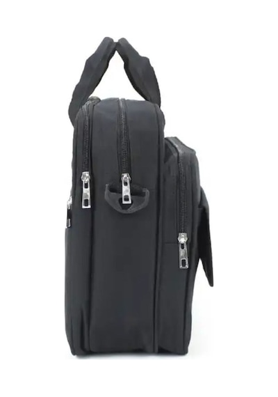 Case Club 104 Basic Siyah Evrak Laptop Çantası 15,6 Inç Omuz Askılı Su Geçirmez Kumaş Siyah