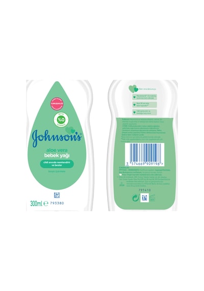 Johnson's Baby Aloe Vera Bebek Yağı 300 ml x2