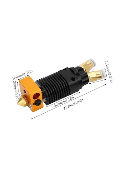 Koodmax 3d Yazıcı Çift Renkli Hotend Seti Montajlı Ekstruder Kafası 24v-50w