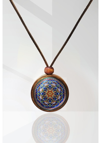 Tahtakolik Mandala Ahşap Kolye Gümüş