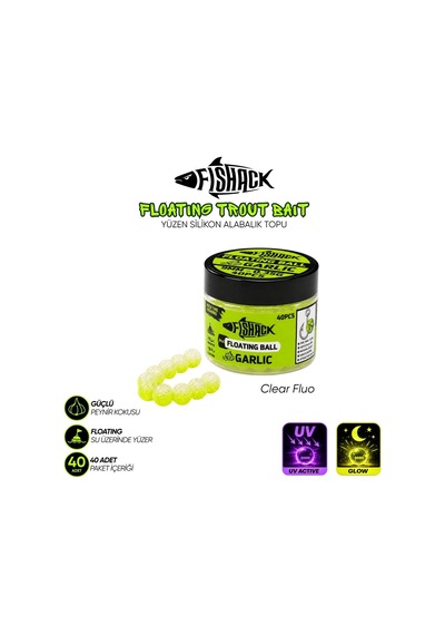 Yüzen Silikon Alabalık Topu - Fishack Eggx - 40 Adet - Sarımsak Kokulu - Renk Pembe
