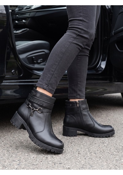 Nesilshoes Nesil Shoes Marr 829 Hakiki Deri İçi Kürklü Kadın Bot Siyah