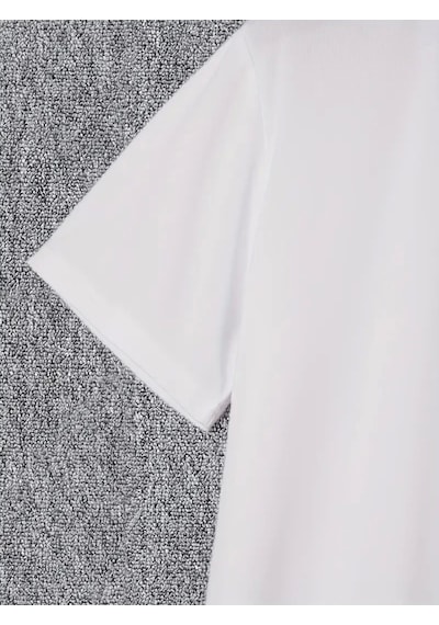 Modi Baskılı Oversize Bisiklet Yaka T-shirt - Beyaz - Mymg158858