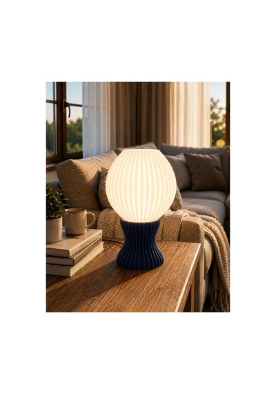 Solvra Velora Glow Dekoratif Masa Lambası Lacivert Lacivert