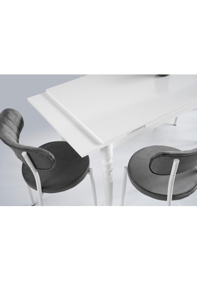 Cunda Beta Mutfak Masası Sandalye Takımı 70x110 Beyaz