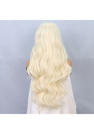 Platin Fiber Sentetik Front Lace Tül Peruk - Ezjı-739970 Renkli