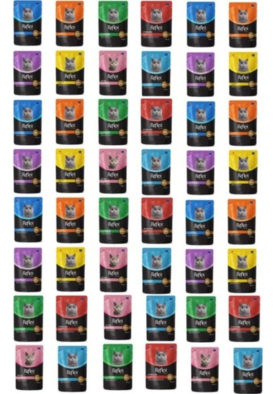 Reflex Karışık Soslu Yetişkin Kedi Yaş Maması 48 x 85 G