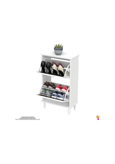 Modilayn Umay Kapı Önü 52x 90x 26 Cm Lik 2 Düşer Kapak 4 Göz Bölmeli Ayakkabılık Antrasit - Beyaz Modilayn Umay Kapı Önü 52x 90x 26 Cm Lik 2 Düşer Kapak 4 Göz Bölmeli Ayakkabılık Antrasit - Beyaz