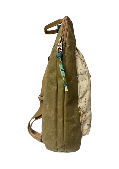 Old Cotton Cargo Vintage Kanvas Renkli Otantik Günlük Gezi Seyahat Sırt Çantası Lucas Bag 30 Cm X 37 Cm Camel