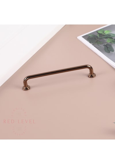 Liva Bronz 128 Mm Modern Lüks Metal Kulp Modelleri Mutfak Dolap Çekmece Mobilya Kulbu Bordo