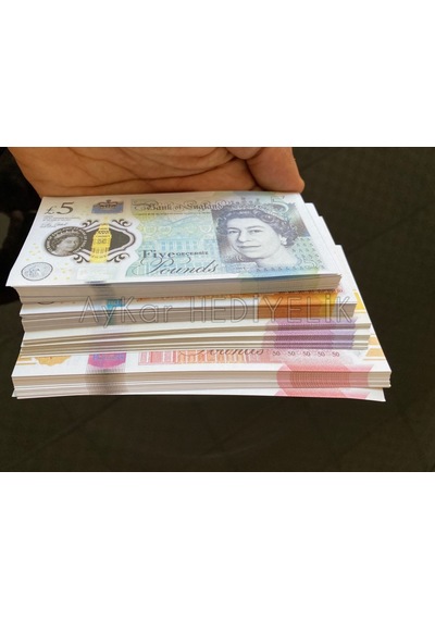 200 ADET KARMA 5-10-20-50 STERLİN BANKNOT POUND PARA GEÇERSİZ
