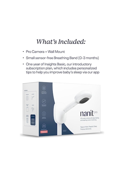 Nanit Pro Akıllı Bebek Monitörü Ve Duvar Montajı Wi-fi Hd Kamera