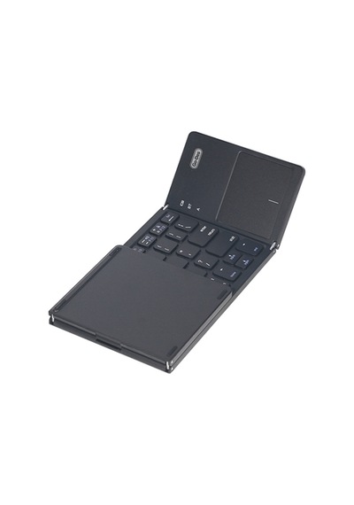 Go Des Gd-kb328 Sessiz Tuş Tasarım Touch Pad Özellikli Katlanabilir Bluetooth Kablosuz Klavye Siyah