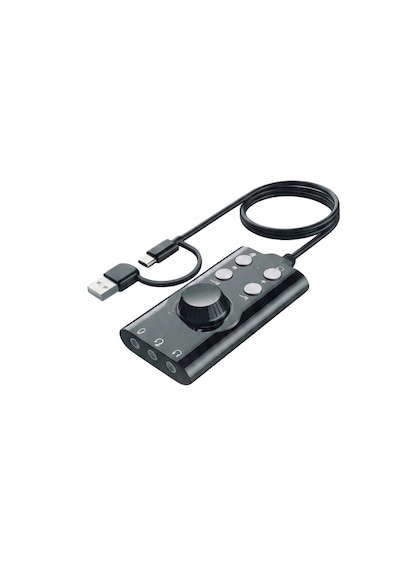 7.1 Gaming Audio Mixer Harici Ses Kartı Usb Type-c Tak Çalıştır Oyuncu Mikseri