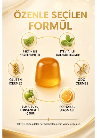 Y'our Gummie D3 K2 Vitamini Gummies Portakal Aromalı 60 Gummies