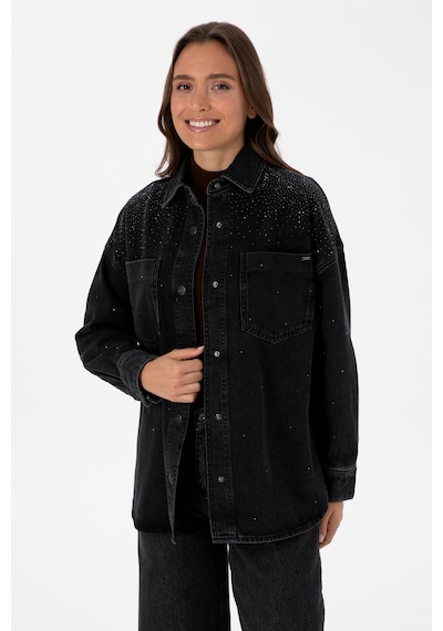 U.s. Polo Assn. Kadın Siyah Gömlek Jean 50309856-dn0027 Black