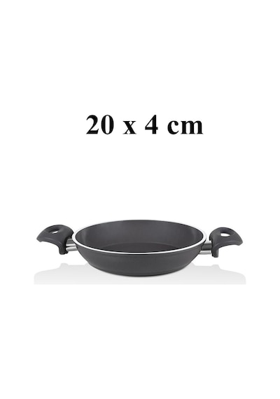 Falez Seramik Sahan Seti 20 - 24 Cm Füme Renk Füme