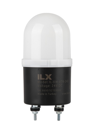 İlx Rgb Ikaz Lambası - Ø70 V7k Sabit Seri 24 Vdc Ses Var 5 Renk