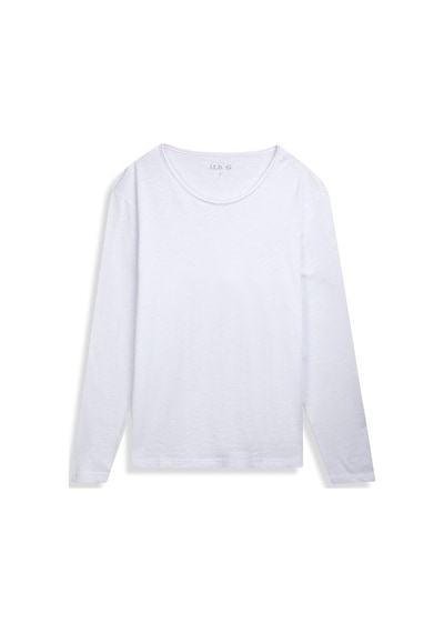 Ltb Uzun Kollu Bisiklet Yaka Basic Beyaz Sweatshırt Beyaz 2XL