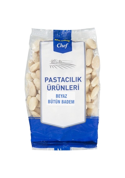 Metro Chef Beyaz Badem 250 G - Pastacılık Ve Atıştırmalık İçin Kaliteli Kuru Yem 2'li Ekonomik Tarı