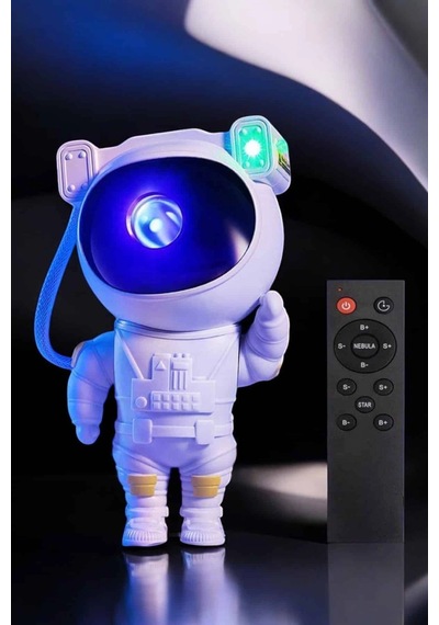 Hubrendy Tekno Astronot Görünümlü Projeksiyon Speaker Taşınabilir