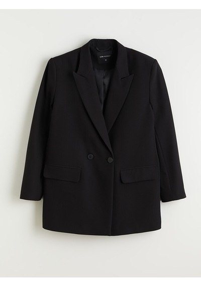 Lcw Modest Siyah Düğme Detaylı Kadın Blazer Ceket