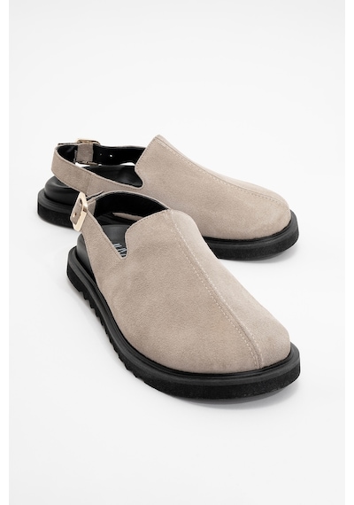Luvishoes Luvi Shoes Laby Bej Süet Hakiki Deri Kadın Sandalet Süet Bej