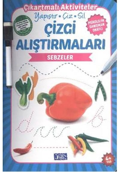 Çizgi Alıştırmaları - Sebzeler - Ülkü Unsu - Parıltı Yayınları