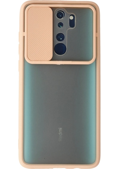 Cosmotex Newface Xiaomi Redmi Note 8 Pro Kılıf Palm Buzlu Kamera Sürgülü Silikon - Pembe