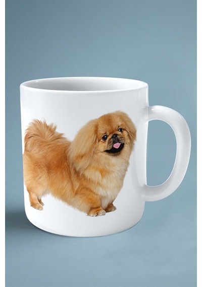 Pekingeses Köpek Isimli Kişiye Özel Baskılı Kupa Bardak Yan Resim Çok Renkli