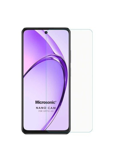 Oppo A3 Nano Glass Cam Ekran Koruyucu A3 İle Uyumlu Ekran Koruyucu - Şeffaf