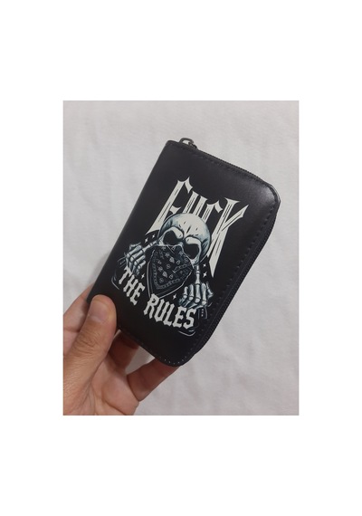 Owlbag Company Owl Bag F...k The Rules Desenli Tasarım Suni Deri Cüzdan Çok Renkli
