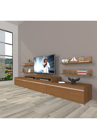Decoraktiv Ekoflex 270r Mdf Tv Ünitesi Tv Sehpası Ceviz