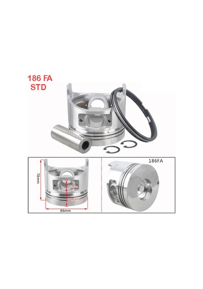 İtal 186Fa Piston Segman Komple Std