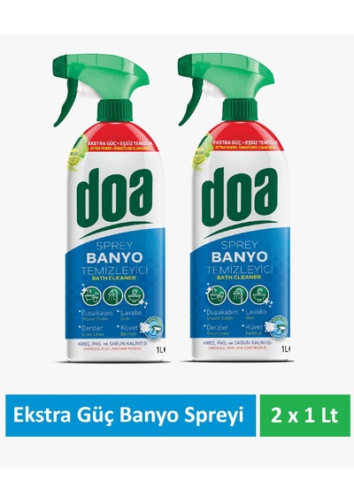 Doa Banyo Extra Güç Temizlik Spreyi 1 Lt X 2 Adet 2'li Set