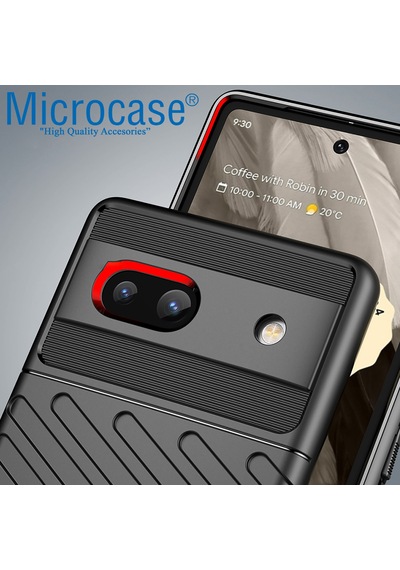 Google Pixel 7a Thunder Serisi Silikon Kılıf - Siyah Al3421
