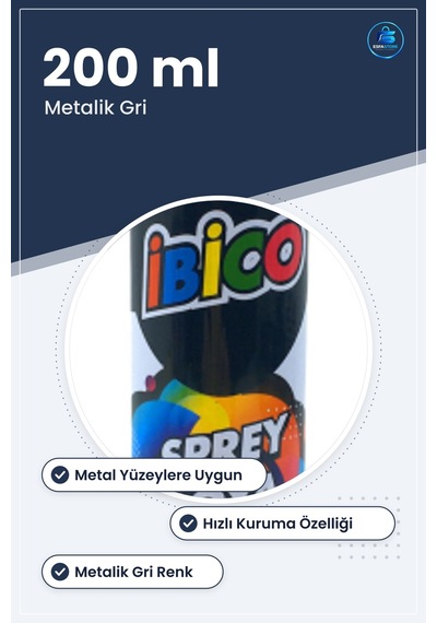 Metalik Gri Sprey Boya 200 Ml Metal Yüzey Mobilya Çerçeve Rötuş D Diğer
