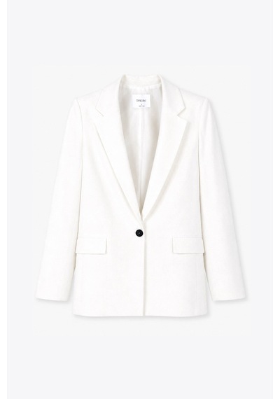 Thalure Kadın Beyaz Keten Blazer