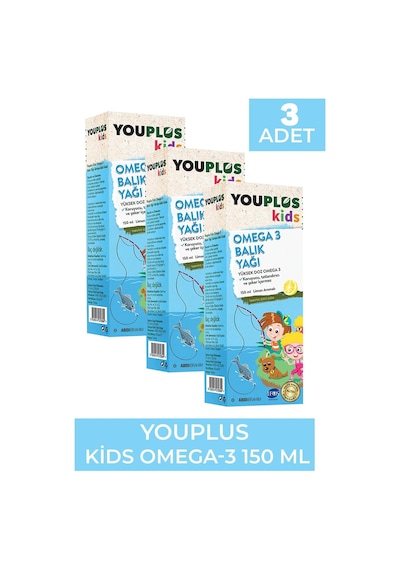 Youplus Kids Omega-3 150 Ml 3 Adet