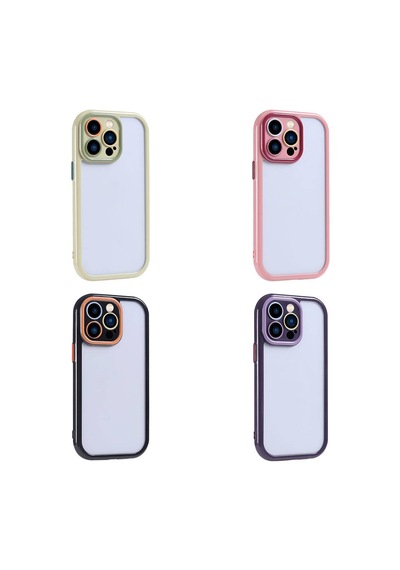 Zore İphone 15 Pro Max Kılıf Kamera Korumalı Renkli Kenar Ve Çerçeve Tasarımlı Nvth Vitamin Kapak-siyah