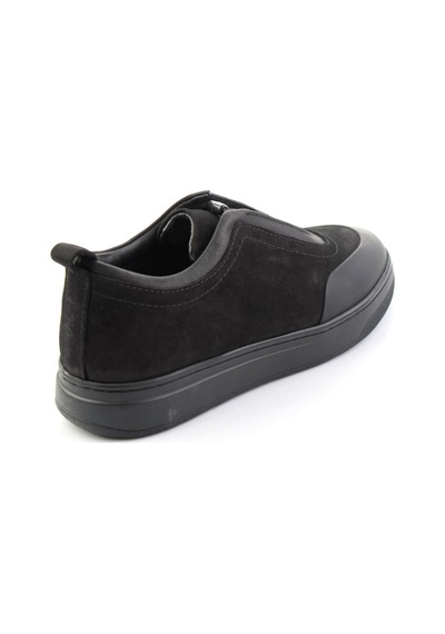 Bambi Siyah Nubuk Hakiki Deri Erkek Sneaker E01774017201