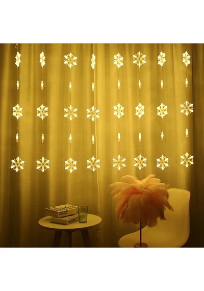 3 Metre Kartanesi Saçaklı Led Işığı Sıralı Perde Led Aydınlatması Günışığı Animasyonlu