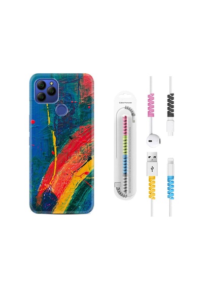General Mobile Gm21 Kılıf Kablo Koruyuculu Ressam Sulu Boya 1600