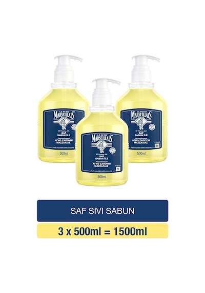 Le Petit Marseillais Saf Sıvı Sabun Zeytinyağı 3 x 500 ML