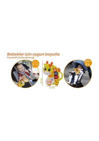 Eğitici Müzikli Ve Işıklı İnteraktif Zürafa Bebek Oyuncağı - Ayarlanabilir Sesli, Bpa İçermez