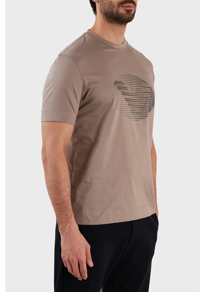 Emporio Armani  Erkek T Shirt 3R1TU1 1JSAZ 0144 TOPRAK Kahverengi