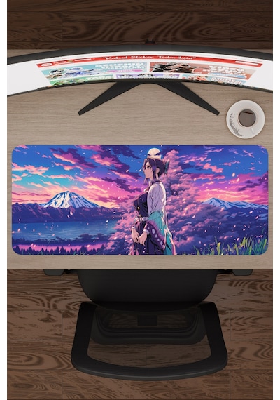 Kimetsu No Yaiba Anime V2 - 70x30 Xl Gaming Kauçuk Kaymaz Taban Mouse Pad Fare Altlığı