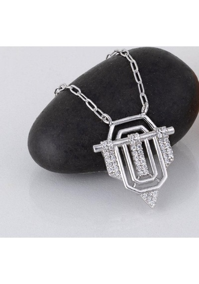Beren Aksesuar Stainless Steel Serenay Leyla Çelik Kolye Gümüş