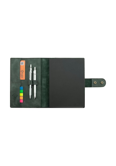 A5 Defter Ve Ajanda Kılıfı - %100 Rainbow Deri - Ko10001 - Haki Haki