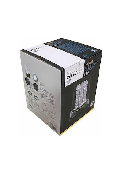 Hella 12v-24v Döner-çakar Tepe Lamba Ledli Şeffaf Cam-turuncu Fonksiyonlu 165 185 Mm